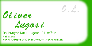 oliver lugosi business card